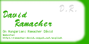 david ramacher business card